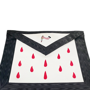 Delantal masónico bordado de 9 grados de rito escocés ASSR de la mejor calidad, punto de cruz y costura a la venta - Product Image 3