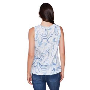 Blusa de cuello redondo informal para mujer sin mangas con estampado floral personalizada al por mayor para verano sin mangas de tela suave de secado rápido sin mangas para mujer - Product Image 2
