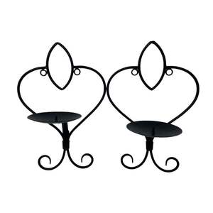 Bougeoirs en fer forgé noir de luxe support décoratif en métal forgé à la main Vintage maison jardin Unique cadeau de noël - Product Image 6