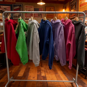 Sweat-shirts en coton lourd personnalisés de qualité, vêtements de sport pour hommes, imprimés en poudre de toile d'araignée, vêtements de fabricants de vêtements - Product Image 1