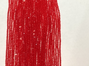 <b>Red</b> Color Hydro Quartz Rondelle Micro Faceted <b>Beads</b> 2mm, 3mm, 4mm Shiny Round Hydro <b>Bead</b> Loose <b>Beads</b> for Jewellery making - Product Image 4