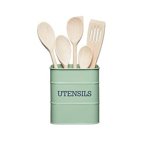 Soporte de utensilios de cocina de Metal antiguo de cobre, organizador de vajilla de diseño martillado, soporte de cubiertos - Product Image 6