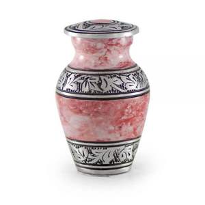 Venta al por mayor de urnas de recuerdo brillantes de fuego rojo aluminio mini urnas grabadas únicas para cenizas de cremación para bebés - Product Image 3