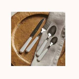 Royal Look Stainless Steel Silver Plated Flatware with Unique Modern Design White <b>Bone</b> <b>Handle</b> High Quality <b>Knife</b> Fork - Product Image 1