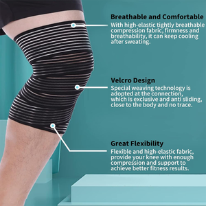 Soutien de genou pour l'haltérophilie hautement élastique, bande de compression pour la cuisse et le mollet, soutien de la cheville pour le sport - Product Image 6