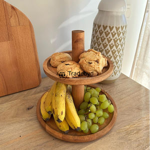 Soporte de pastel de madera redondo decorativo para mesa rústica y decoración del hogar Tradebyd - Product Image 2