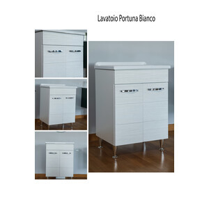 Lavatoio Antonella 60x50 Cm Con Sifone Bianco Portuna - Product Image 1