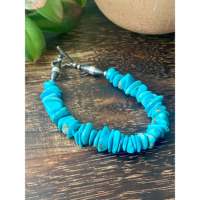 Bracelet manchette en argent sterling 925 et turquoise Kingman, artisanal Navajo, fait main, vente en gros, ethnique, pour fiançailles, mariage, anniversaire