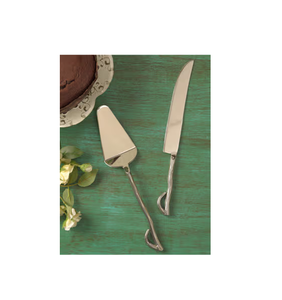 ขายส่งเค้กสแตนเลสเซิร์ฟเวอร์จับเค้กแต่งงานมีดพลั่วและเซิร์ฟเวอร์สําหรับ 2 ชิ้นขายร้อน - Product Image 1