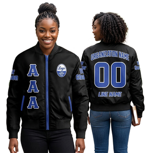 Chaqueta Bomber Personalizada Zeta | Ph | Hermandad Beta 19 | Chaqueta Bomber Sorority 20 con Personalización para Miembros de la Hermandad - Product Image 1