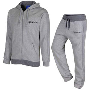 Ensemble de survêtements de sport d'hiver personnalisés pour hommes, coupe régulière, en polaire polyester épais 360g, avec veste de jogging, longueur intégrale, vente en gros - Product Image 4