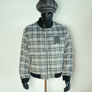 Veste universitaire imperméable en cuir avec strass pour hommes, blouson d'aviateur Moto de course Moto avec cric en cuir - Product Image 1