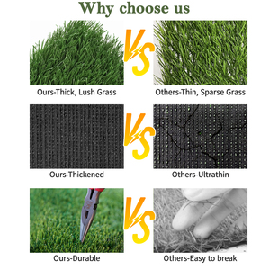 Gazon <span class=keywords><strong>synthétique</strong></span> de haute qualité 35 mm, dense, doux, résistant aux UV, surface verte, <span class=keywords><strong>tapis</strong></span> d'herbe artificielle <span class=keywords><strong>pour</strong></span> balcon et <span class=keywords><strong>terrasse</strong></span> - Product Image 3