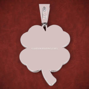 Colgante de trébol helado de Hip Hop de lujo 925 Diamante de plata esterlina personalizado VVS colgante cultivado en laboratorio joyería fina - Product Image 5