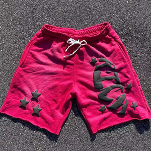 กางเกงขาสั้นผ้าฝ้ายฟอกสีฝุ่นสำหรับผู้ชายวินเทจโอเวอร์ไซส์ออกแบบได้ตามต้องการ - Product Image 1