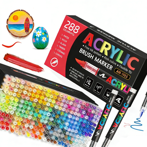 Juego <span class=keywords><strong>de</strong></span> 288 Rotuladores Acrílicos <span class=keywords><strong>de</strong></span> Colores para Arte, Rotuladores <span class=keywords><strong>de</strong></span> Calidad Premium con Tinta Líquida Directa para Material Escolar - Product Image 1