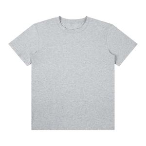 T-shirt uni à manches courtes pour homme, col rond, tricoté, coupe ample, décontracté, personnalisable avec motif imprimé, saison estivale - Product Image 1