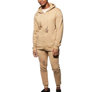 <b>Top</b> Trending OEM Wholesale Men's <b>Distressed</b> Tracksuit Latest Casual Use Breathable Stylish 100% Cotton Eco-Friendly Streetwear - Product Image 2
