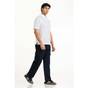 <b>Men's</b> Regular Fit 100% Cotton Knitted Button-Up for <b>Shirt</b> Embroidered Solid Pattern Quick Dry Comfortable <b>Long</b> <b>Sleeve</b> Casual - Product Image 3