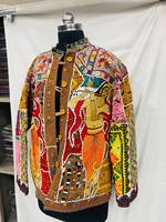 Indien fait à la main Banjara veste femmes brodé Patchwork Boho Vintage Style matelassé Floral coton ceinture fermeture hiver printemps