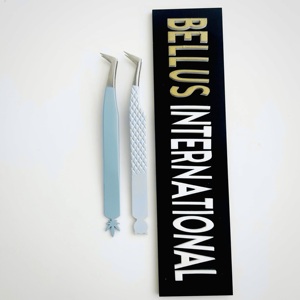 Pinzas de extensión de pestañas de punta afilada de 45 grados, Etiqueta Privada, herramienta de pestañas probada a mano sostenible con logotipo personalizado y embalaje - Product Image 5