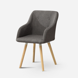Modern Ergonomic Executive Office Chair with Oak <b>Legs</b> & PU Leather Seat - Product Image 4