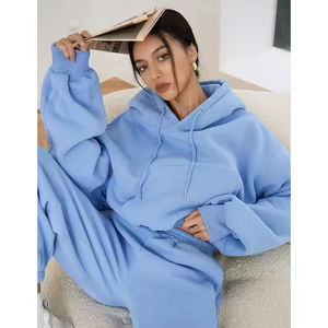 Sweat à capuche pour femmes surdimensionné personnalisé avec cœur doux polaire personnalisé rose Applique Vintage Wash Streetwear Premium Sweats à capuche pour femmes - Product Image 2