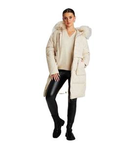 Veste parka à capuche en fausse fourrure blanche personnalisée en gros 2025 nouvelle mode à la mode dernière veste blanche à capuche 2025 - Product Image 5