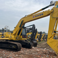 Excavatrice sur chenilles Komatsu PC220, 22 tonnes, hydraulique, moteur SAA6D107, d'occasion, japonaise, pour travaux de construction lourds