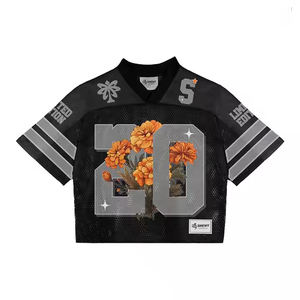 Camiseta de Fútbol Americano Personalizada para Adultos, Transpirable, de Talla Grande, de Manga Corta, con Malla, Servicio OEM - Product Image 4