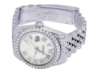 New Arrival VVS Moissanite Diamond Roman Dial Stainless Steel Automatic Hip Hop Iced Out <b>Watch</b> <b>For</b> <b>Men</b> Fashion Gifts From India - Product Image 2