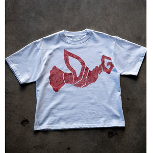 Camiseta holgada de serigrafía sólida con estampado de patrón personalizado para hombre, Camiseta de algodón 100% para hombre, servicio OEM estampado de ajuste holgado - Product Image 6