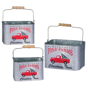 Seau à vin galvanisé de haute qualité personnalisé imprimé métallique cadeau de noël voiture de père noël en forme pour la fête de noël en gros - Product Image 4