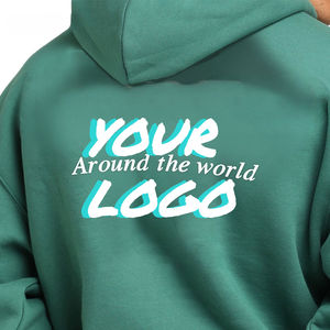 Sweats à capuche unisexes d'hiver - Polyester/coton 500GSM Tissu tissé Coupe ample Respirant et écologique Impression et logo personnalisés - Product Image 4