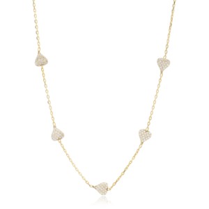 Collar con Colgante de Zirconia Brillante con Diseño de Corazón de 7 mm, Collar para Mujer, Hecho a Mano en Turquía, Joyería de Plata de Ley 925 al por Mayor - Product Image 1