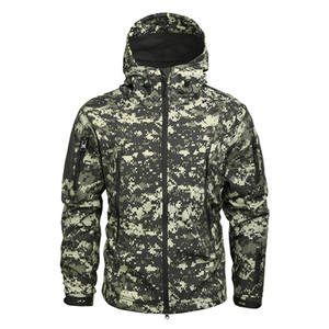 Vêtements de travail personnalisés veste de chasse en plein air pour hommes col montant coupe-vent imperméable avec logo avant Position - Product Image 4