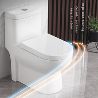 Vente en gros d'usine, toilettes modernes carrées en céramique, toilettes monobloc à siphon, WC pour salle de bain
