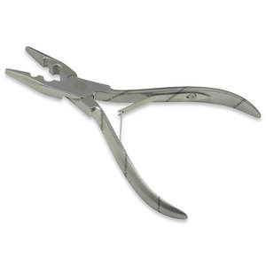 Kit de herramientas de extensión de cabello de acero inoxidable plateado de alta calidad Alicates multifunción de 2 orificios con gancho de ganchillo - Product Image 1