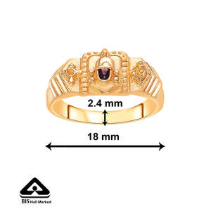 Bague en Moissanite pour Homme Govinda Glow Gold, Bijou de Mode Anti-ternissement - Product Image 5