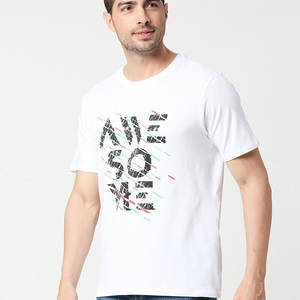 T-shirt à col épais et à épaules tombantes Streetwear coupe anti-rides surdimensionné 100% coton T-shirt pour hommes coupe ample imprimé - Product Image 2