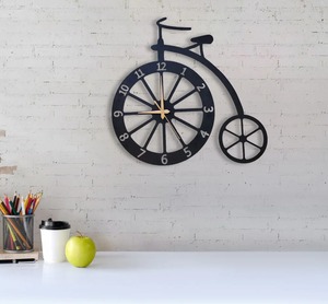 Reloj de pared de Metal Negro estilo ciclo único hermoso diseño moderno perfecto para sala de estar dormitorio Oficina y decoración de pasillo - Product Image 6