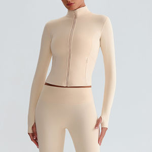 Chaquetas Deportivas Sostenibles de Manga Larga para Mujer, Ropa Deportiva para Gimnasio, Chaqueta de Yoga con Bolsillo - Product Image 6