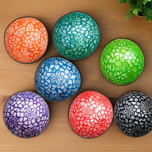 Tazón de Coco Hecho a Mano con Mosaico de Cáscara de Huevo, Arte de Concha de Lujo, para Smoothies, Vegano, Ecológico, Vajilla para Servir - Product Image 6