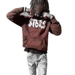 Pantalones de Chándal Personalizados para Hombre, 100% Algodón, Estilo Desgastado con Lavado Ácido, con Cremallera, Ropa Urbana - Product Image 1