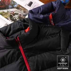 Chaqueta acolchada recortada de manga larga para hombre al por mayor para invierno con cierre de cremallera personalizado teñido liso - Product Image 6