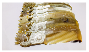 หวีเขาควายสำหรับผมฮอร์นหวีสำหรับต่อผมฮอร์นผมสีธรรมชาติแบบเต็มรูปแบบสำหรับผม - Product Image 3