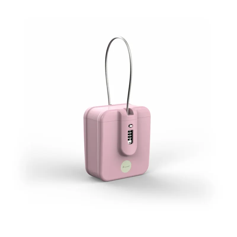 Kare şekli taşınabilir güvenli kilit kutusu su geçirmez şifre plaj kutusu ile kablo ile kişisel güvenli küçük kılıf için şifreli kilit