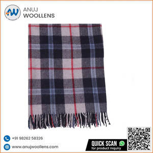 2024 nouveauté conception personnalisée doux Douglas marine laine couverture tissé Style Plaid jette fabricant indien - Product Image 2