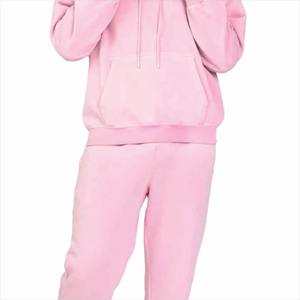 Ensemble de pantalons et sweat à capuche empilés pour hommes 100% coton jogging deux pièces en polaire lourde pour l'hiver - Product Image 6