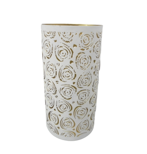 Hierro votivo redondo de calidad estándar, nuevo diseño, blanco con tarro antivela de cobre para decoración de iluminación navideña hecha a mano - Product Image 5